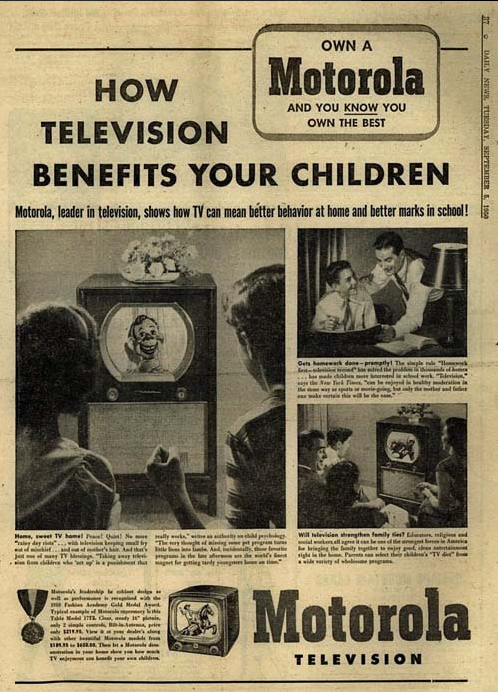 television-benefits-children motorola television ad with benefits of television for children