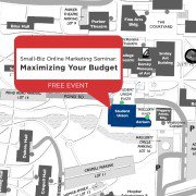 Map of the campus of SUNY New Paltz with the Student Union Building highlighted as the location of the MHVDM event