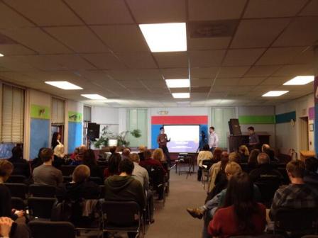 The crowd watching the MHVDM presentation on Google AdWords