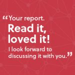 A quote in response to a website audit showing client trust